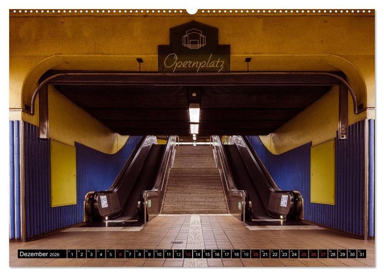 Produktbild: Frankfurt - mit der U-Bahn erfahren (hochwertiger Premium Wandkalender 2026 DIN A2 quer), Kunstdruck in Hochglanz