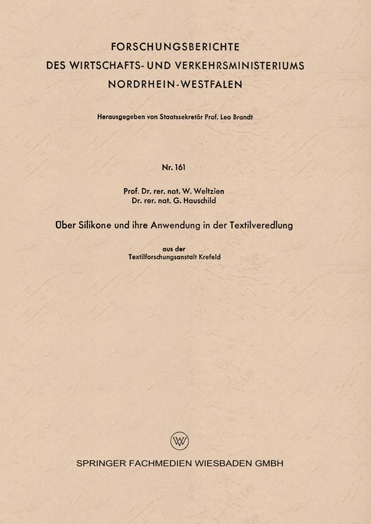 Produktbild: &Uuml;ber Silikone und ihre Anwendung in der Textilveredlung