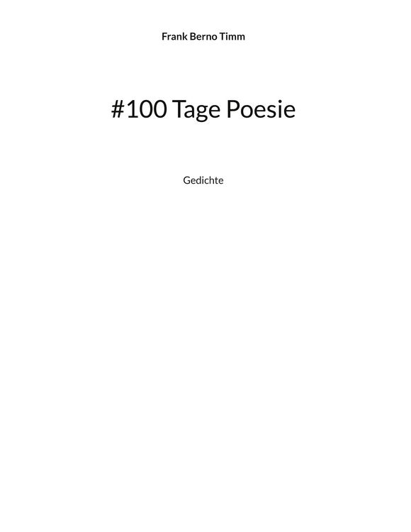 Produktbild: #100 Tage Poesie