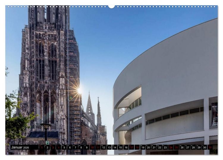 Produktbild: Ulm einfach liebenswert (hochwertiger Premium Wandkalender 2026 DIN A2 quer), Kunstdruck in Hochglanz