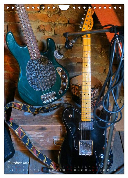 Produktbild: Gitarren backstage (Wandkalender 2026 DIN A4 hoch), CALVENDO Monatskalender