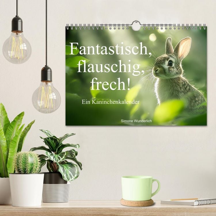 Produktbild: Fantastisch, flauschig, frech! - Ein Kaninchenkalender (Wandkalender 2026 DIN A4 quer), CALVENDO Monatskalender