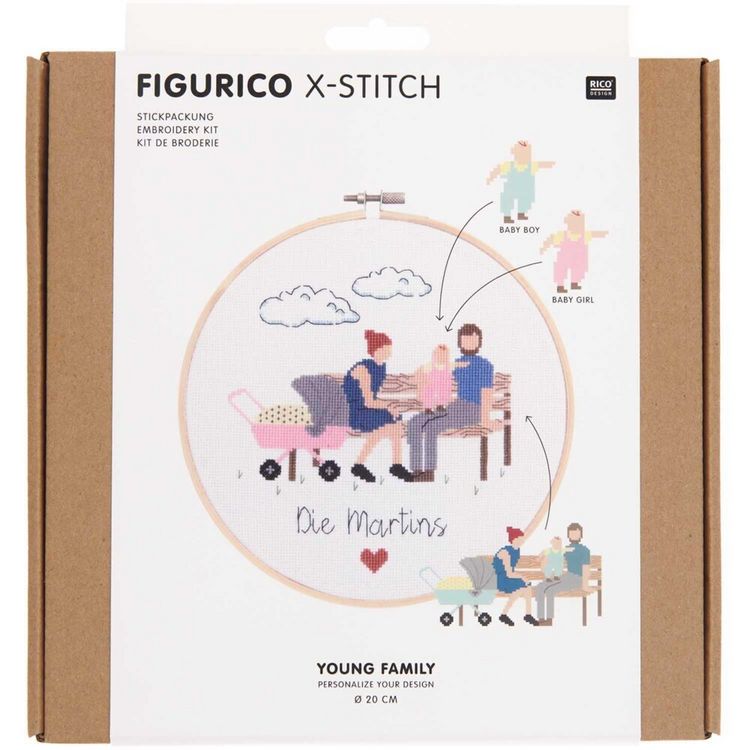 Produktbild: Stickpackung Figurico Young Family