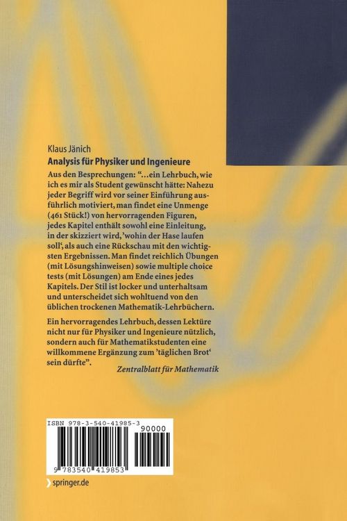 Produktbild: Analysis f&uuml;r Physiker und Ingenieure