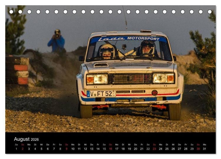 Produktbild: Schnell - Schneller - Rallye (Tischkalender 2026 DIN A5 quer), CALVENDO Monatskalender