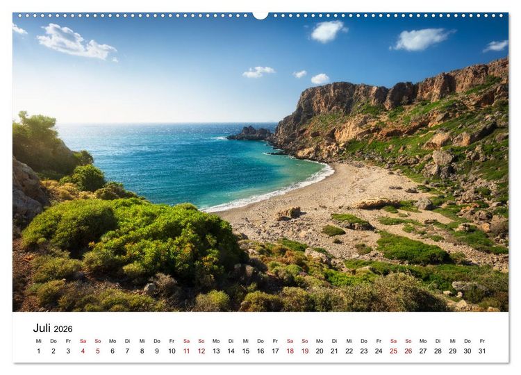 Produktbild: Im Rhythmus der Wellen - Ein Jahr am Meer (Wandkalender 2026 DIN A2 quer), CALVENDO Monatskalender