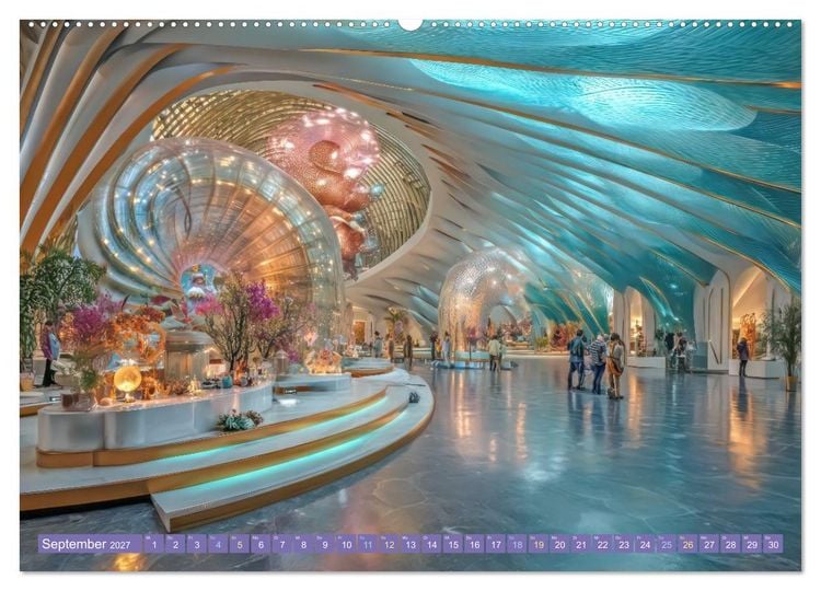 Produktbild: Tauche ein in die Zukunft - Science Fiction Unterwasserwelten (Wandkalender 2027 DIN A2 quer), CALVENDO Monatskalender