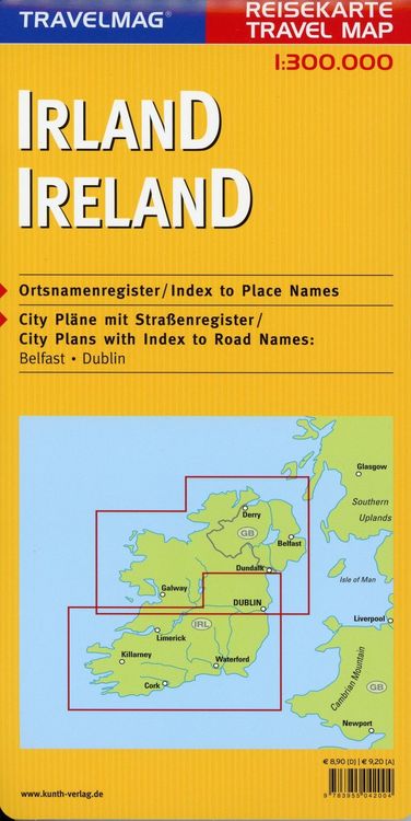 Produktbild: KUNTH Reisekarte Irland 1:300.000