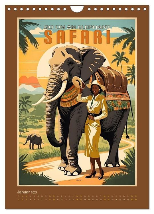 Produktbild: Exotic Travel Poster - nostalgische Abenteuerreisen um die Welt (Wandkalender 2027 DIN A4 hoch), CALVENDO Monatskalender