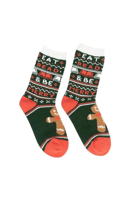 Produktbild: Eat, Read, & Be Merry Cozy Socks - Small