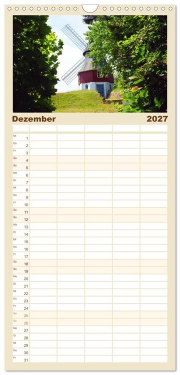 Produktbild: Familienplaner 2027 - Amrum &ndash; Trauminsel in der Nordsee mit 5 Spalten (Wandkalender, 21 x 45 cm) CALVENDO