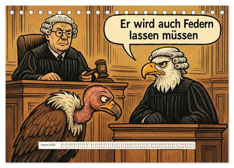 Produktbild: Tierischer Humor im Alltag (Tischkalender 2026 DIN A5 quer), CALVENDO Monatskalender