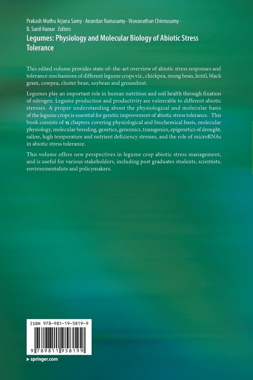 Produktbild: Legumes: Physiology and Molecular Biology of Abiotic Stress Tolerance