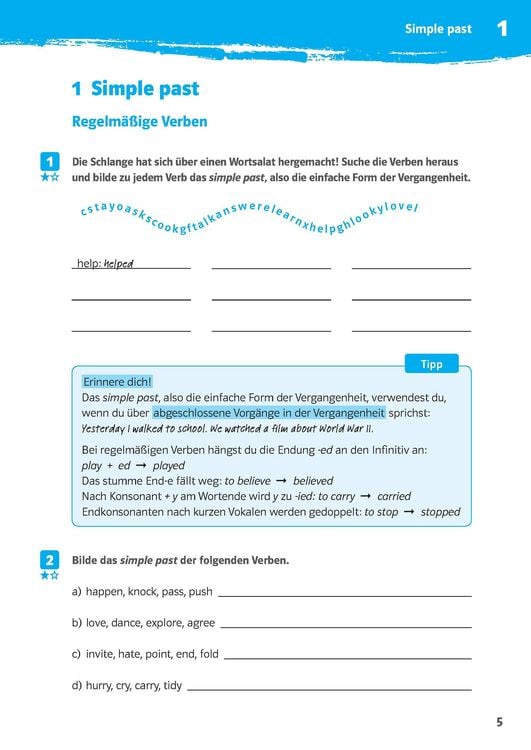 Produktbild: Klett 10-Minuten-Training Englisch Grammatik Simple Past und Present Perfect 6./7. Klasse