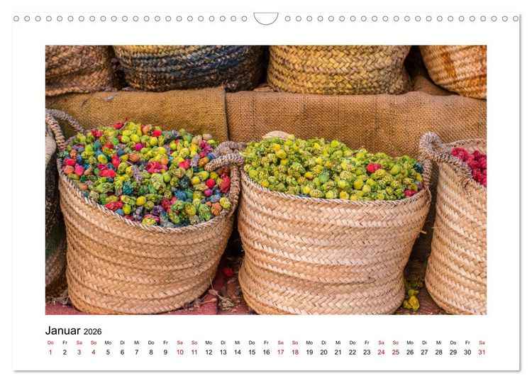 Produktbild: Marokko - Farbenfrohe M&auml;rkte (Wandkalender 2026 DIN A3 quer), CALVENDO Monatskalender