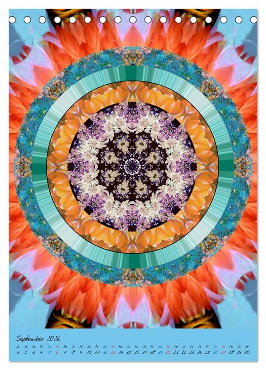 Produktbild: Bl&uuml;hende Mandalas (Tischkalender 2026 DIN A5 hoch), CALVENDO Monatskalender