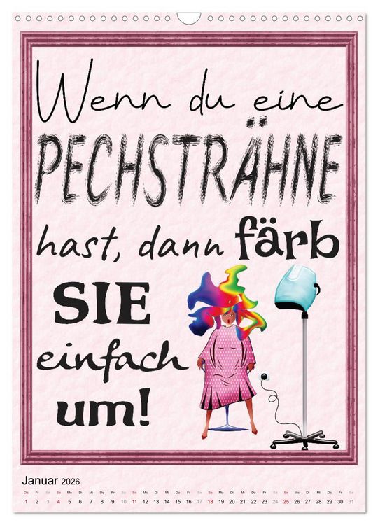 Produktbild: Friseur-Spr&uuml;che (Wandkalender 2026 DIN A3 hoch), CALVENDO Monatskalender