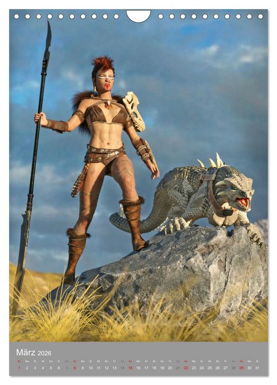 Produktbild: Fantasy Kriegerinnen (Wandkalender 2026 DIN A4 hoch), CALVENDO Monatskalender