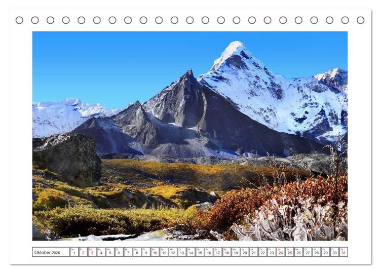 Produktbild: Himalaya - Bergparadies (Tischkalender 2026 DIN A5 quer), CALVENDO Monatskalender