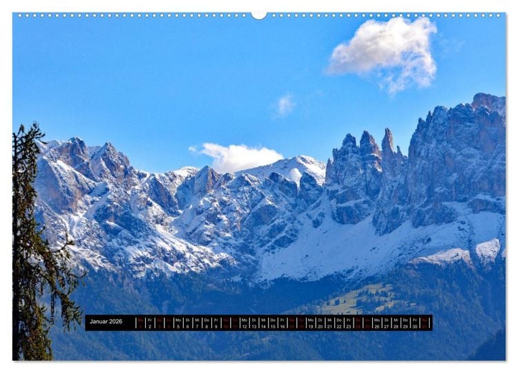Produktbild: Dolomiten - Latemar und Rosengarten (hochwertiger Premium Wandkalender 2026 DIN A2 quer), Kunstdruck in Hochglanz