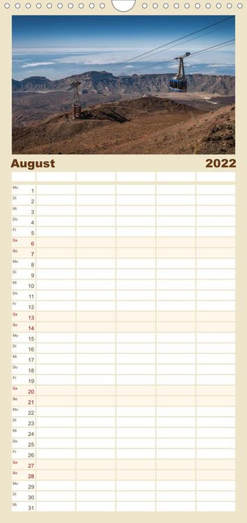 Produktbild: Familienplaner Teneriffa - Inmitten des Atlantischen Archipels (Wandkalender 2022 , 21 cm x 45 cm, hoch)