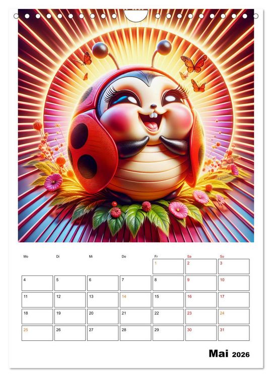 Produktbild: Heitere Insektenwelt (Wandkalender 2026 DIN A4 hoch), CALVENDO Monatskalender