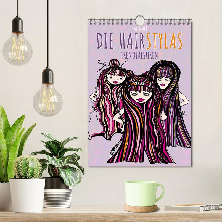Produktbild: Die HAIRSTYLAS Trendfrisuren (Wandkalender 2026 DIN A4 hoch), CALVENDO Monatskalender