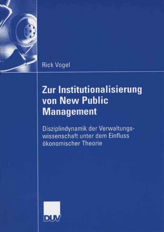 Produktbild: Zur Institutionalisierung von New Public Management
