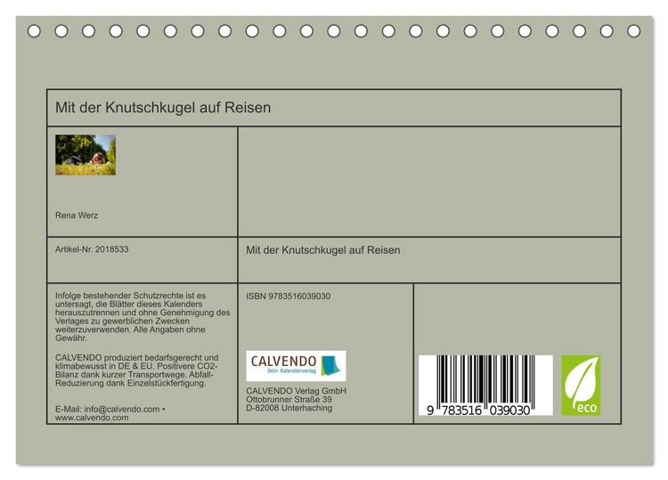 Produktbild: Mit der Knutschkugel auf Reisen (Tischkalender 2026 DIN A5 quer), CALVENDO Monatskalender