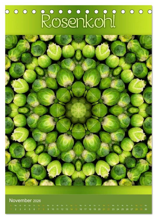 Produktbild: Kulinarische Mandalas (Tischkalender 2026 DIN A5 hoch), CALVENDO Monatskalender