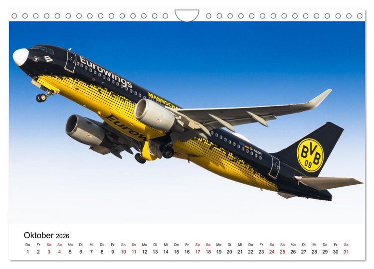 Produktbild: Fliegertr&auml;ume: 12 Monate, 12 Flugzeuge (Wandkalender 2026 DIN A4 quer), CALVENDO Monatskalender