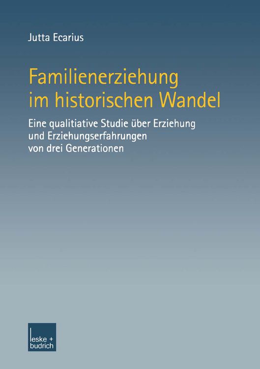 Produktbild: Familienerziehung im historischen Wandel