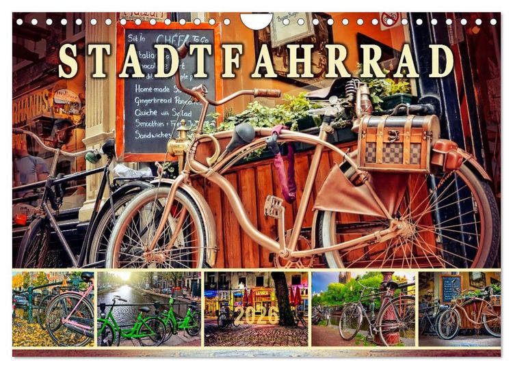 Produktbild: Stadtfahrrad (Wandkalender 2026 DIN A4 quer), CALVENDO Monatskalender