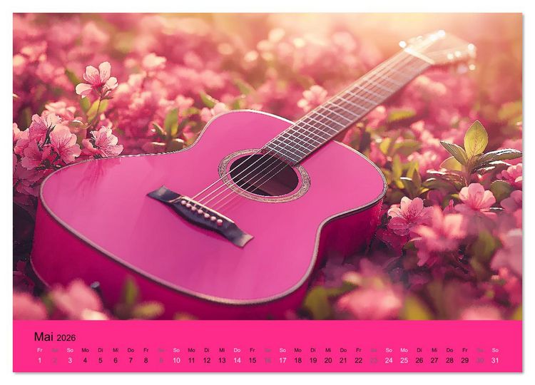 Produktbild: Kalender in PINK (Wandkalender 2026 DIN A4 quer), CALVENDO Monatskalender