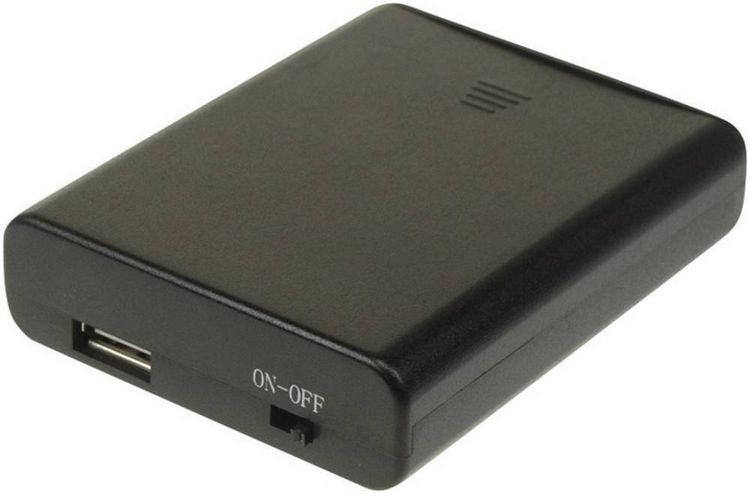 Produktbild: Velleman BH341USB Batteriebox 4x Mignon (AA) (L x B x H) 60 x 20 x 80mm