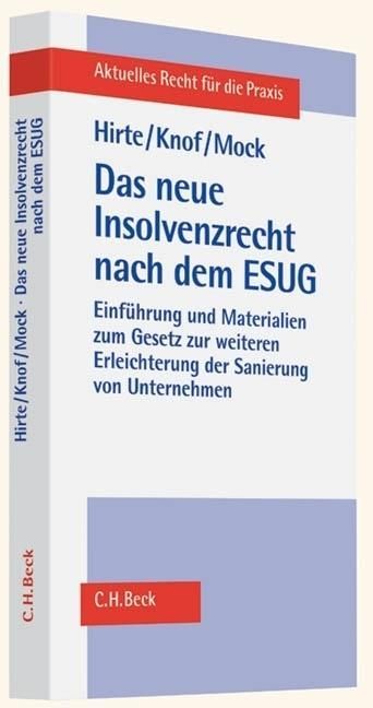 Produktbild: Das neue Insolvenzrecht nach dem ESUG