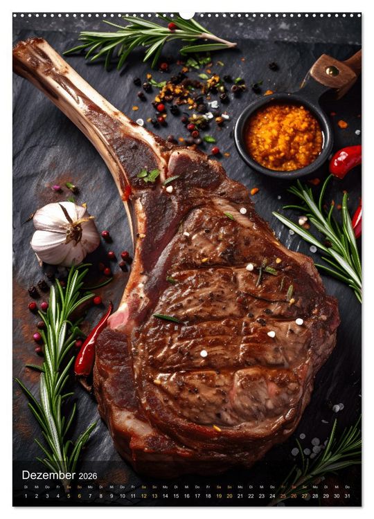 Produktbild: Meat Lovers - K&ouml;stliche Grill Abenteuer (hochwertiger Premium Wandkalender 2026 DIN A2 hoch), Kunstdruck in Hochglanz