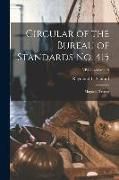 Produktbild: Circular of the Bureau of Standards No. 415
