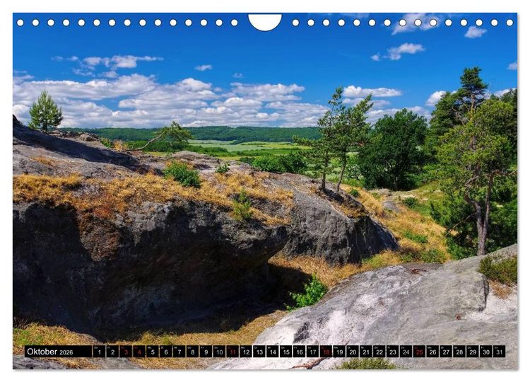 Produktbild: Die Teufelsmauer - Bizarre Felsformationen im Harz (Wandkalender 2026 DIN A4 quer), CALVENDO Monatskalender