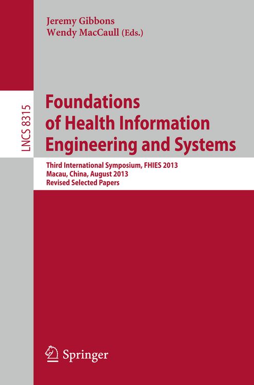 Produktbild: Foundations of Health Information Engineering and Systems