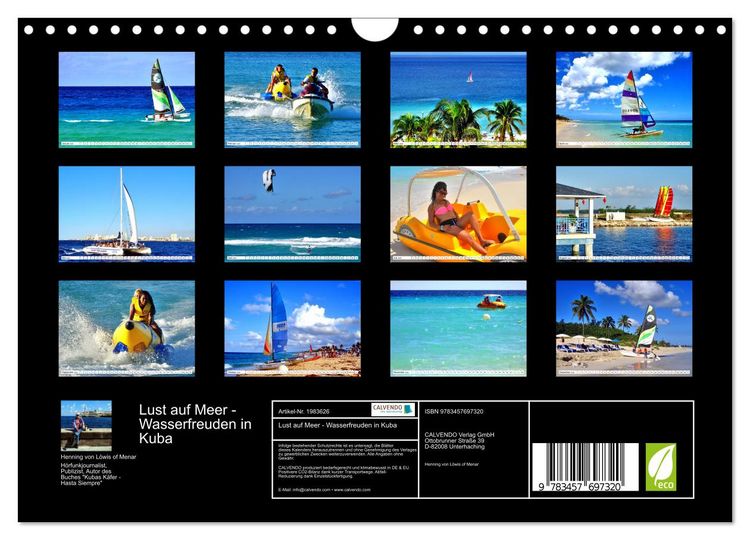 Produktbild: Lust auf Meer - Wasserfreuden in Kuba (Wandkalender 2026 DIN A4 quer), CALVENDO Monatskalender