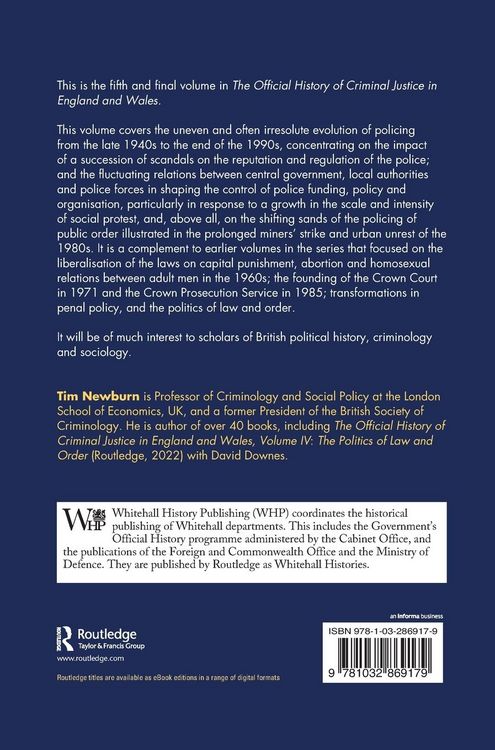 Produktbild: The Official History of Criminal Justice in England and Wales