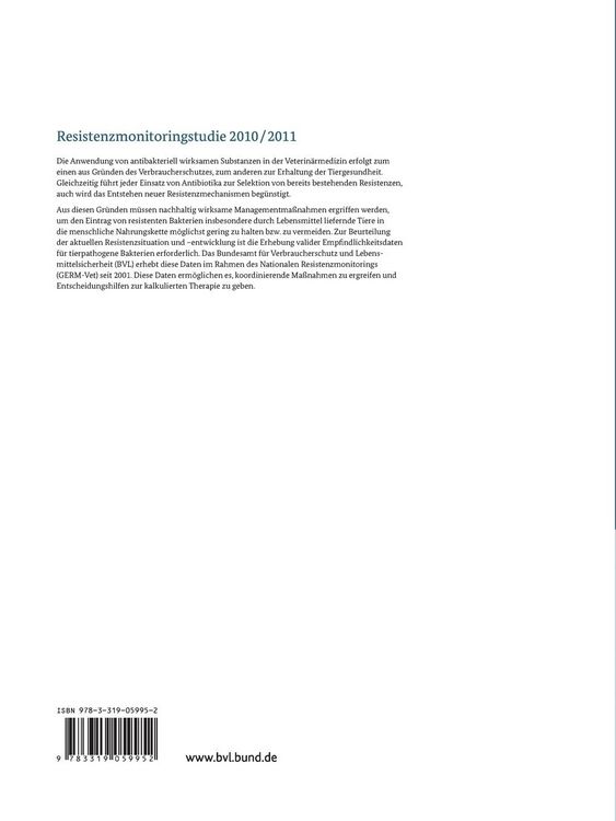 Produktbild: Berichte zur Resistenzmonitoringstudie 2010/2011