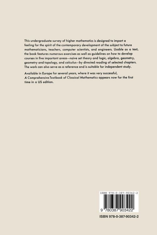 Produktbild: A Comprehensive Textbook of Classical Mathematics