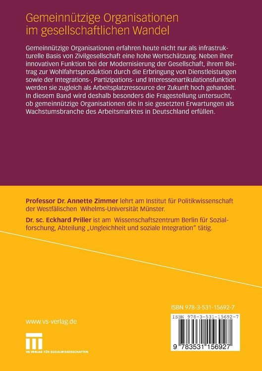 Produktbild: Gemeinn&uuml;tzige Organisationen im&nbsp;gesellschaftlichen Wandel