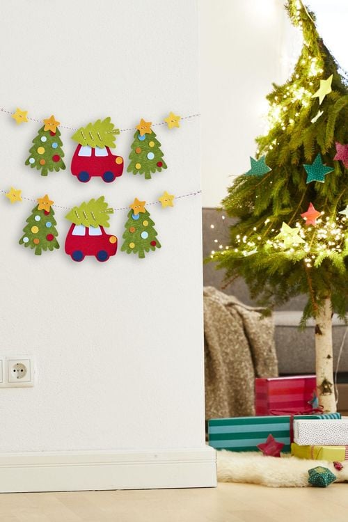 Produktbild: Bastelset - Erstes F&auml;deln Filzgirlande Weihnachtsfahrt