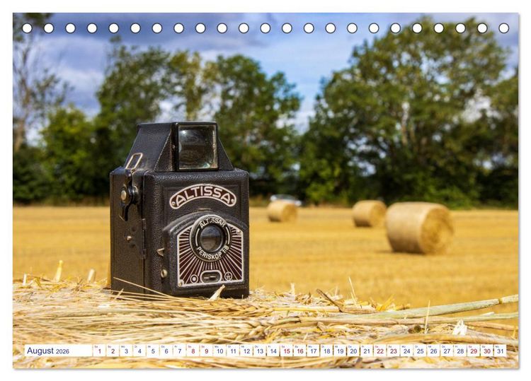 Produktbild: Alte Fotoapparate, Augenzeugen der Zeit (Tischkalender 2026 DIN A5 quer), CALVENDO Monatskalender