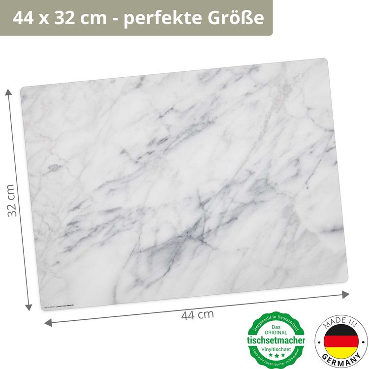 Produktbild: Tischsetmacher Tischsets Marmor, aus hochwertigem Vinyl (4 St&uuml;ck), 44 x 32 cm