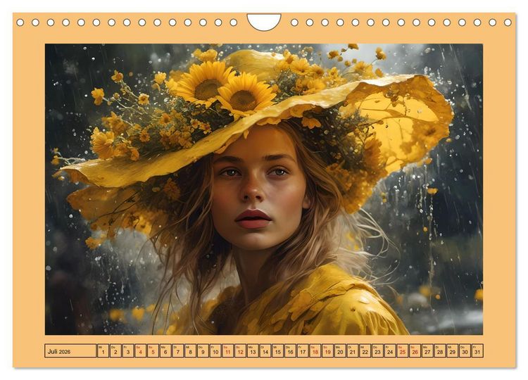 Produktbild: Regenzauber - Frauen im Wandel der Jahreszeiten (Wandkalender 2026 DIN A4 quer), CALVENDO Monatskalender