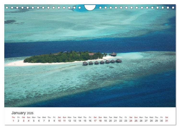 Produktbild: Maldives from above (Wall Calendar 2026 DIN A4 landscape), CALVENDO 12 Month Wall Calendar